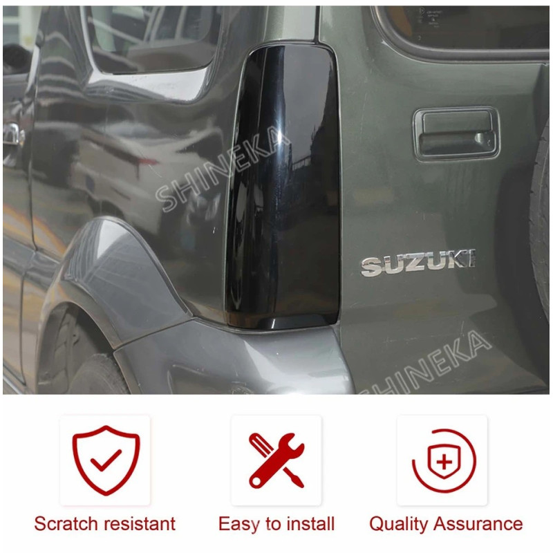 SHINEKA Lamp Hoods For Suzuki Jimny 2007-2017 ABS Car Rear Bumper Taillight Guards Decoration Cover Sticker Exterior Accessories