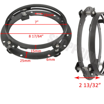 7 Inch Round LED Headlight Mounting Bracket Ring For Car Jeep Wrangler JK Suzuki Samurai for Harley Motorcycle 7" Bracket