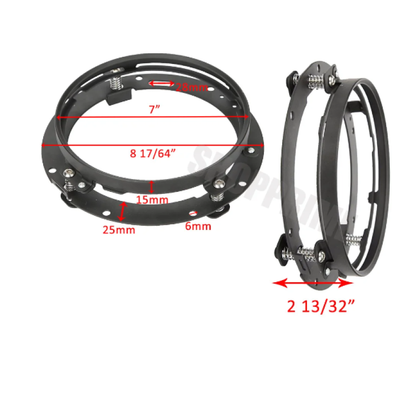 7 Inch Round LED Headlight Mounting Bracket Ring For Car Jeep Wrangler JK Suzuki Samurai for Harley Motorcycle 7" Bracket
