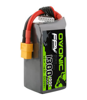 OVONIC 5S LiPo Battery Pack 1550mAh 100C 18.5V with XT60 Plug for Mini FPV Drone Quadcopter Drone
