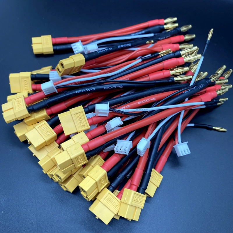 DXF Amass 4mm 5mm Banana to Female T XT60 TRX Plug Adapter For LiPo Battery JST-XH Balance Wire Connector RC Parts