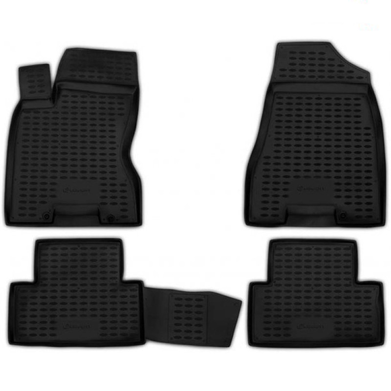 ΠΑΤΑΚΙΑ ΣΕ ΣΚΑΦΗ TPE ΛΑΣΤΙΧΟ ΓΙΑ NISSAN X-TRAIL 07/2007-05/2014  ΣΕ ΑΝΘΡΑΚΙ ΣΚΟΥΡΟ ΓΚΡΙ ΧΡΩΜΑ NOVLINE - 4 ΤΕΜ.