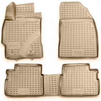 ΠΑΤΑΚΙΑ ΣΕ ΣΚΑΦΗ TPE ΛΑΣΤΙΧΟ ΓΙΑ TOYOTA COROLLA 2013-2019  ΣΕ ΜΠΕΖ ΧΡΩΜΑ NOVLINE - 4 ΤΕΜ.