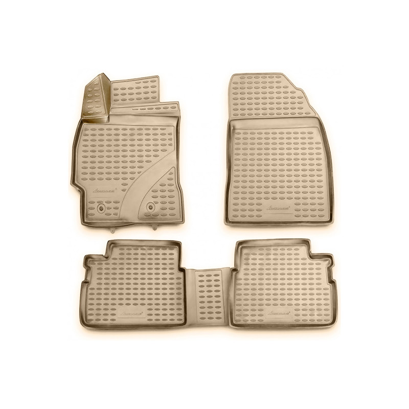 ΠΑΤΑΚΙΑ ΣΕ ΣΚΑΦΗ TPE ΛΑΣΤΙΧΟ ΓΙΑ TOYOTA COROLLA 2013-2019  ΣΕ ΜΠΕΖ ΧΡΩΜΑ NOVLINE - 4 ΤΕΜ.