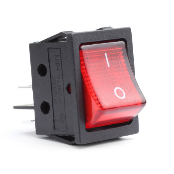 Amio - ΔΙΑΚΟΠΤΗΣ ΤΕΤΡΑΓΩΝΟΣ ΜΕ ΚΟΚΚΙΝΟ LED - 1 τεμ. (02462/AM)