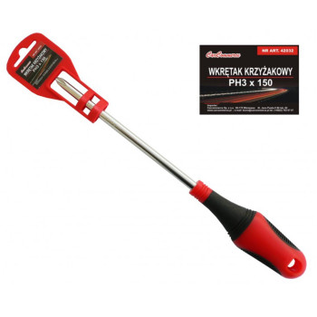 CarCommerce - ΣΤΑΥΡΟΚΑΤΣΑΒΙΔΟ ΧΕΙΡΟΣ PH3X150 (ΜΑΥΡΟ/ΚΟΚΚΙΝΟ) - 1 τεμ. (42032-CC)