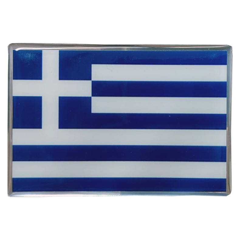GREECE ΑΥΤΟΚΟΛΛΗΤΗ ΕΛΛΗΝΙΚΗ ΣΗΜΑΙΑ 10 X 6,8 cm ΜΠΛΕ/ΛΕΥΚΟ/ΧΡΩΜΙΟ ΜΕ ΕΠΙΚΑΛΥΨΗ ΣΜΑΛΤΟΥ- 1 ΤΕΜ.