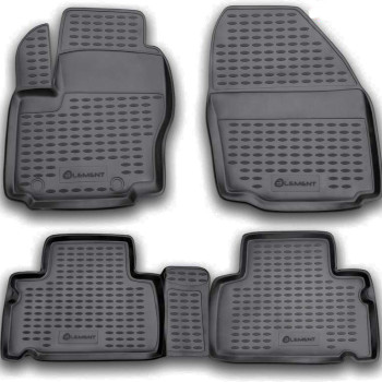 ΠΑΤΑΚΙΑ ΣΕ ΣΚΑΦΗ TPE ΛΑΣΤΙΧΟ ΓΙΑ FORD S-MAX 06/2006-2015  ΣΕ ΜΑΥΡΟ ΧΡΩΜΑ NOVLINE - 4 ΤΕΜ.