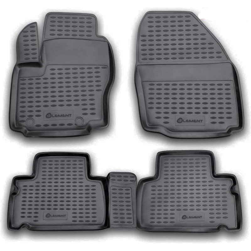 ΠΑΤΑΚΙΑ ΣΕ ΣΚΑΦΗ TPE ΛΑΣΤΙΧΟ ΓΙΑ FORD S-MAX 06/2006-2015  ΣΕ ΜΑΥΡΟ ΧΡΩΜΑ NOVLINE - 4 ΤΕΜ.