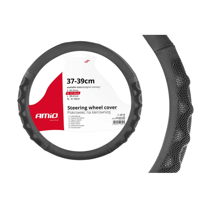 Amio - ΚΑΛΥΜΜΑ ΤΙΜΟΝΙΟΥ 37/39CM SWC-26 ΜΑΥΡΟ/ΓΚΡΙ - 1 τεμ. (02563/AM)