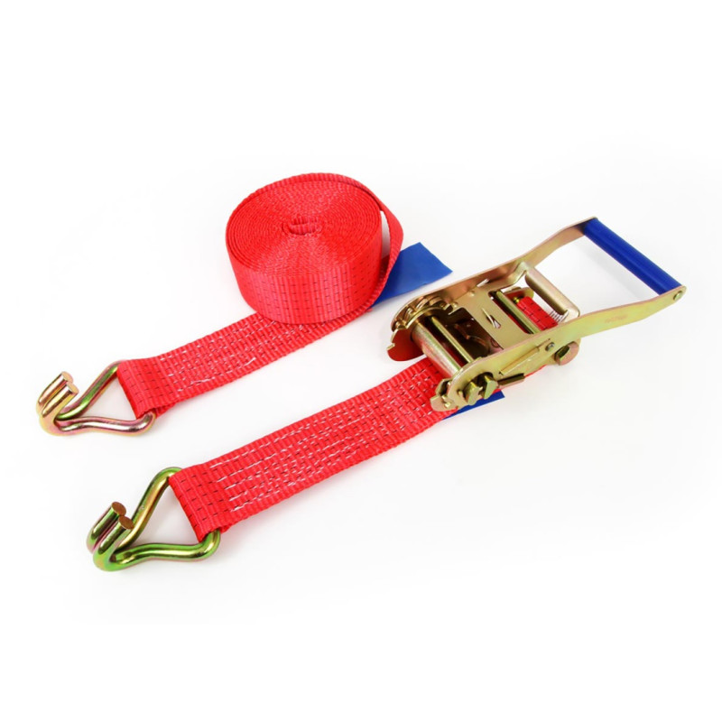 Amio - Ιμάντας Πρόσδεσης Φορτίου Αντοχή 5000kg Μήκος 6m Πλάτος 50mm με καστάνια και διπλό γάντζο για ισχυρή σύσφιξη και ασφαλή μεταφορά φορτίου χωρίς μετακινήσεις - 1 Τεμ. (02019/AM)