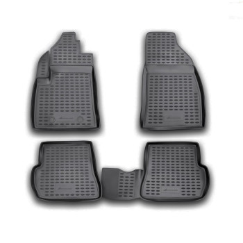 ΠΑΤΑΚΙΑ ΣΕ ΣΚΑΦΗ TPE ΛΑΣΤΙΧΟ ΓΙΑ FORD FIESTA 05/2002-08/2008 / FORD FUSION 2002-2012  ΣΕ ΜΑΥΡΟ ΧΡΩΜΑ NOVLINE - 4 ΤΕΜ.