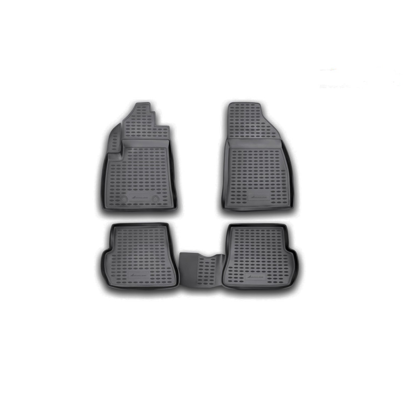 ΠΑΤΑΚΙΑ ΣΕ ΣΚΑΦΗ TPE ΛΑΣΤΙΧΟ ΓΙΑ FORD FIESTA 05/2002-08/2008 / FORD FUSION 2002-2012  ΣΕ ΜΑΥΡΟ ΧΡΩΜΑ NOVLINE - 4 ΤΕΜ.