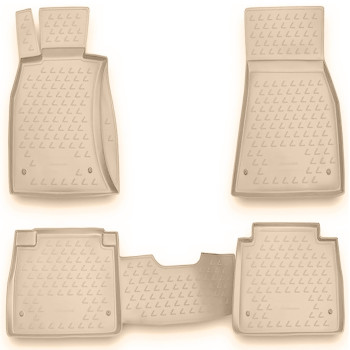 ΠΑΤΑΚΙΑ ΣΕ ΣΚΑΦΗ TPE ΛΑΣΤΙΧΟ ΓΙΑ LEXUS LS460 07/2006+  ΣΕ ΜΠΕΖ ΧΡΩΜΑ NOVLINE - 4 ΤΕΜ.