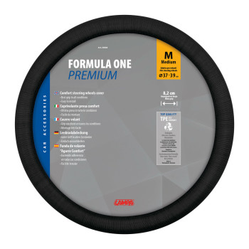 Lampa Κάλυμμα Τιμονιού Αυτοκινήτου Formula One 37-39εκ. Άοσμο Αντιιδρωτικό Ευρείας κάλυψης Μαύρο 1-τεμ. (L3306.8)