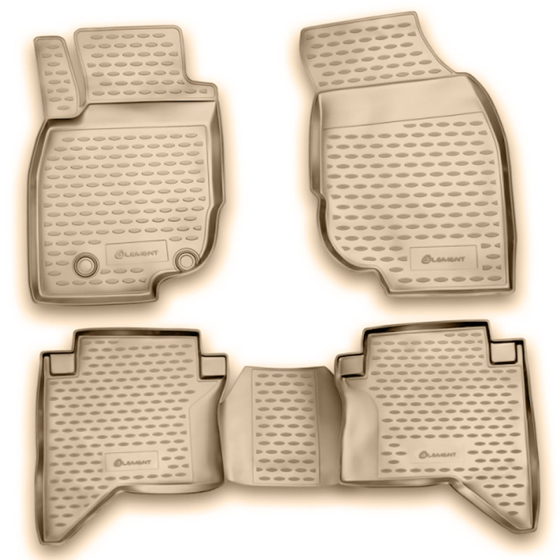 ΠΑΤΑΚΙΑ ΣΕ ΣΚΑΦΗ TPE ΛΑΣΤΙΧΟ ΓΙΑ TOYOTA HILUX 2011-2015  ΣΕ ΜΠΕΖ ΧΡΩΜΑ NOVLINE - 4 ΤΕΜ.