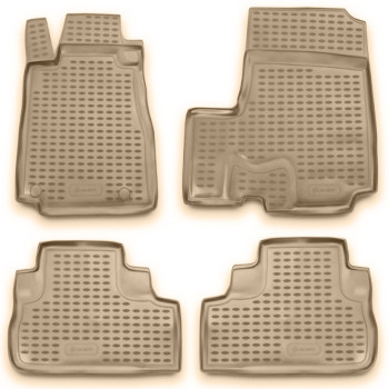 ΠΑΤΑΚΙΑ ΣΕ ΣΚΑΦΗ TPE ΛΑΣΤΙΧΟ ΓΙΑ HONDA CR-V 01/2007-2012  ΣΕ ΜΠΕΖ ΧΡΩΜΑ NOVLINE - 4 ΤΕΜ.