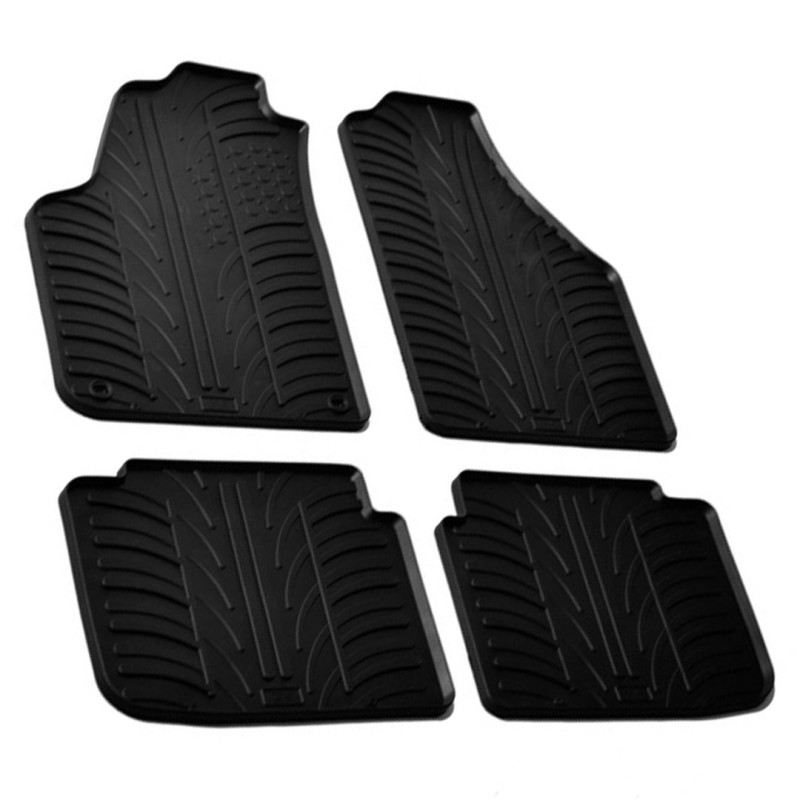 LAMPA - ΠΑΤΑΚΙΑ ΑΥΤΟΚΙΝΗΤΟΥ ΑΠΟ ΛΑΣΤΙΧΟ ΓΙΑ FIAT IDEA 05/2008-11/2012 ΣΕ ΜΑΥΡΟ ΧΡΩΜΑ ME ΚΟΥΜΠΩΜΑΤΑ - 4 ΤΕΜ.