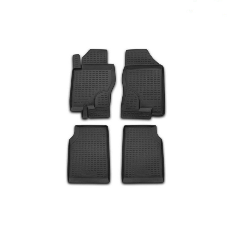 ΠΑΤΑΚΙΑ ΣΕ ΣΚΑΦΗ TPE ΛΑΣΤΙΧΟ ΓΙΑ NISSAN NAVARA 4D D40 2005+ 4ΤΕΜ. (ΜΕΓΑΛΗ  ΠΟΡΤΑ ΠΙΣΩ 4D) ΜΑΥΡΟ