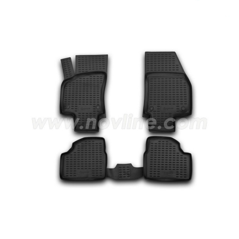 ΠΑΤΑΚΙΑ ΣΕ ΣΚΑΦΗ TPE ΛΑΣΤΙΧΟ ΓΙΑ OPEL ASTRA H 03/2004-04/2010  ΣΕ ΜΑΥΡΟ ΧΡΩΜΑ NOVLINE - 4 ΤΕΜ.