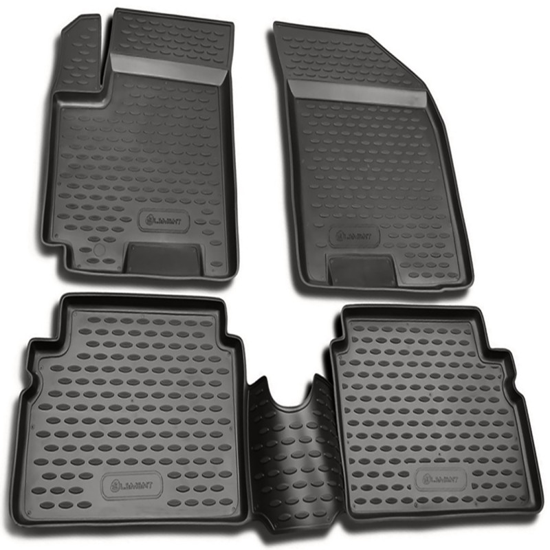 ΠΑΤΑΚΙΑ ΣΕ ΣΚΑΦΗ TPE ΛΑΣΤΙΧΟ ΓΙΑ CHEVROLET AVEO 2003-2011  ΣΕ ΑΝΘΡΑΚΙ ΣΚΟΥΡΟ ΓΚΡΙ ΧΡΩΜΑ NOVLINE - 4 ΤΕΜ.