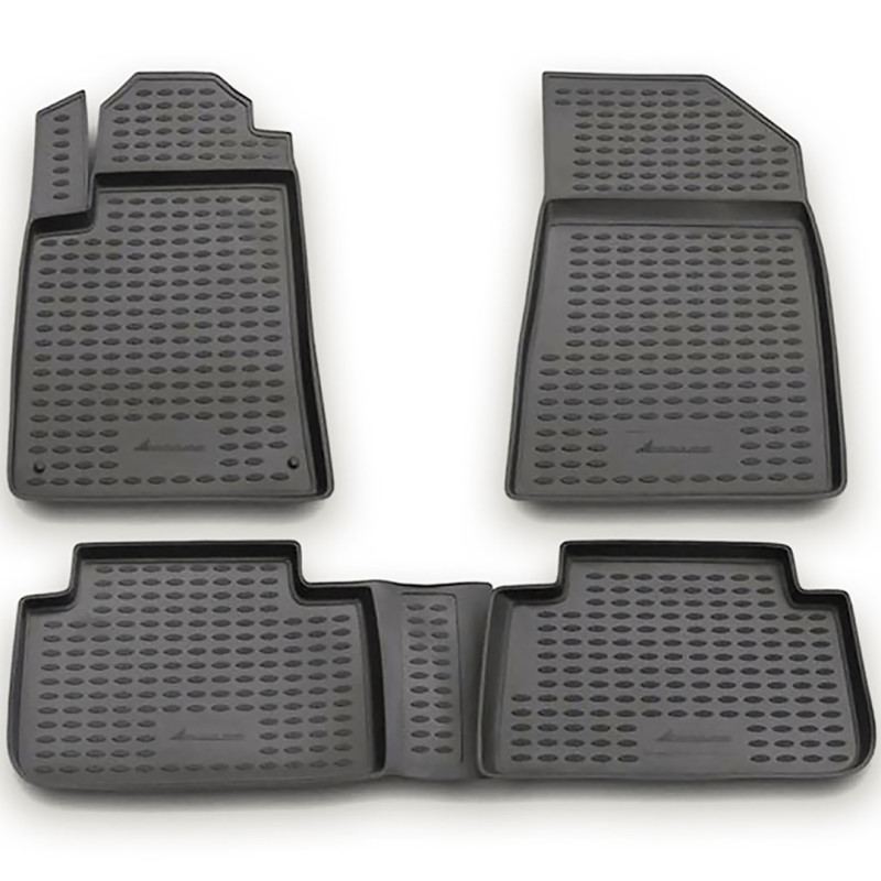 ΠΑΤΑΚΙΑ ΣΕ ΣΚΑΦΗ TPE ΛΑΣΤΙΧΟ ΓΙΑ CITROEN C5 03/2001-04/2008  ΣΕ ΑΝΘΡΑΚΙ ΣΚΟΥΡΟ ΓΚΡΙ ΧΡΩΜΑ NOVLINE - 4 ΤΕΜ.