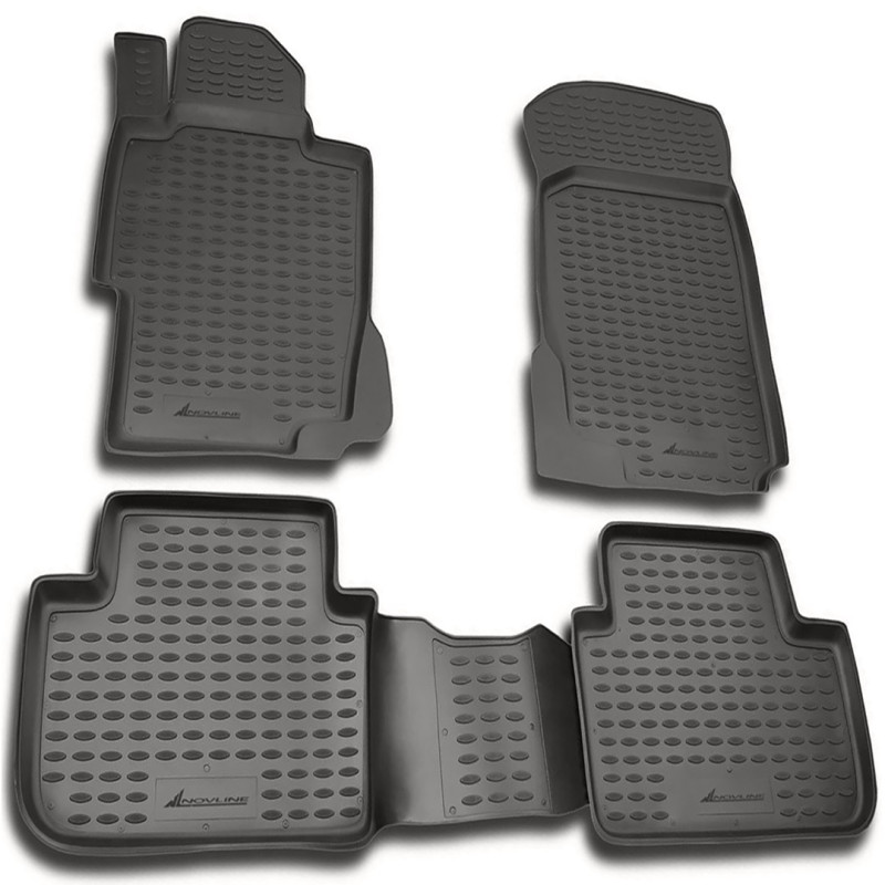 ΠΑΤΑΚΙΑ ΣΕ ΣΚΑΦΗ TPE ΛΑΣΤΙΧΟ ΓΙΑ HONDA ACCORD 06/2008-2014  ΣΕ ΑΝΘΡΑΚΙ ΣΚΟΥΡΟ ΓΚΡΙ ΧΡΩΜΑ NOVLINE - 4 ΤΕΜ.