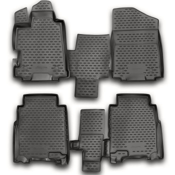 ΠΑΤΑΚΙΑ ΣΕ ΣΚΑΦΗ TPE ΛΑΣΤΙΧΟ ΓΙΑ HONDA FR-V 01/2007-2011  ΣΕ ΑΝΘΡΑΚΙ ΣΚΟΥΡΟ ΓΚΡΙ ΧΡΩΜΑ NOVLINE - 4 ΤΕΜ.