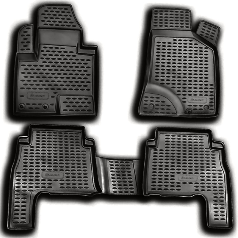 ΠΑΤΑΚΙΑ ΣΕ ΣΚΑΦΗ TPE ΛΑΣΤΙΧΟ ΓΙΑ HYUNDAI SANTA FE 01/2011-2018  ΣΕ ΑΝΘΡΑΚΙ ΣΚΟΥΡΟ ΓΚΡΙ ΧΡΩΜΑ NOVLINE - 4 ΤΕΜ.