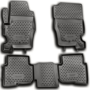 ΠΑΤΑΚΙΑ ΣΕ ΣΚΑΦΗ TPE ΛΑΣΤΙΧΟ ΓΙΑ LAND ROVER DISCOVERY 4 09/2009-2016  ΣΕ ΑΝΘΡΑΚΙ ΣΚΟΥΡΟ ΓΚΡΙ ΧΡΩΜΑ NOVLINE - 4 ΤΕΜ.