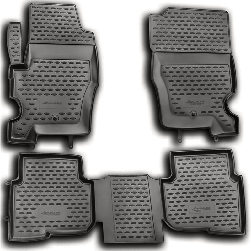 ΠΑΤΑΚΙΑ ΣΕ ΣΚΑΦΗ TPE ΛΑΣΤΙΧΟ ΓΙΑ LAND ROVER DISCOVERY 4 09/2009-2016  ΣΕ ΑΝΘΡΑΚΙ ΣΚΟΥΡΟ ΓΚΡΙ ΧΡΩΜΑ NOVLINE - 4 ΤΕΜ.