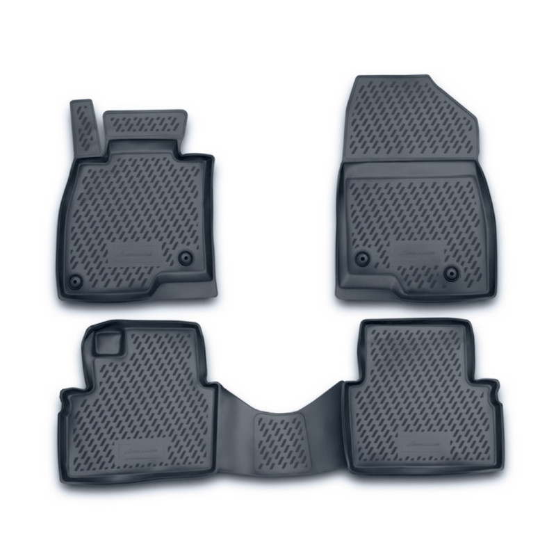 ΠΑΤΑΚΙΑ ΣΕ ΣΚΑΦΗ TPE ΛΑΣΤΙΧΟ ΓΙΑ MAZDA 3 5D 01/2014-2019  ΣΕ ΑΝΘΡΑΚΙ ΣΚΟΥΡΟ ΓΚΡΙ ΧΡΩΜΑ NOVLINE - 4 ΤΕΜ.