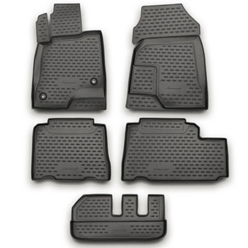 ΠΑΤΑΚΙΑ ΣΕ ΣΚΑΦΗ TPE ΛΑΣΤΙΧΟ ΓΙΑ CHEVROLET CAPTIVA 2011-2015  ΣΕ ΑΝΘΡΑΚΙ ΣΚΟΥΡΟ ΓΚΡΙ ΧΡΩΜΑ NOVLINE - 5 ΤΕΜ.