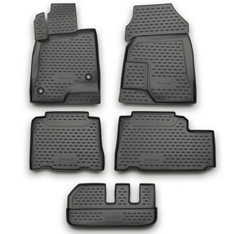 ΠΑΤΑΚΙΑ ΣΕ ΣΚΑΦΗ TPE ΛΑΣΤΙΧΟ ΓΙΑ CHEVROLET CAPTIVA 2011-2015  ΣΕ ΑΝΘΡΑΚΙ ΣΚΟΥΡΟ ΓΚΡΙ ΧΡΩΜΑ NOVLINE - 5 ΤΕΜ.