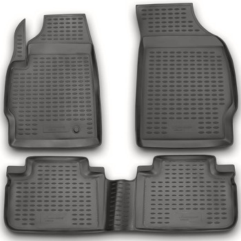 ΠΑΤΑΚΙΑ ΣΕ ΣΚΑΦΗ TPE ΛΑΣΤΙΧΟ ΓΙΑ FORD ESCAPE 2007+  ΣΕ ΑΝΘΡΑΚΙ ΣΚΟΥΡΟ ΓΚΡΙ ΧΡΩΜΑ NOVLINE - 3 ΤΕΜ.