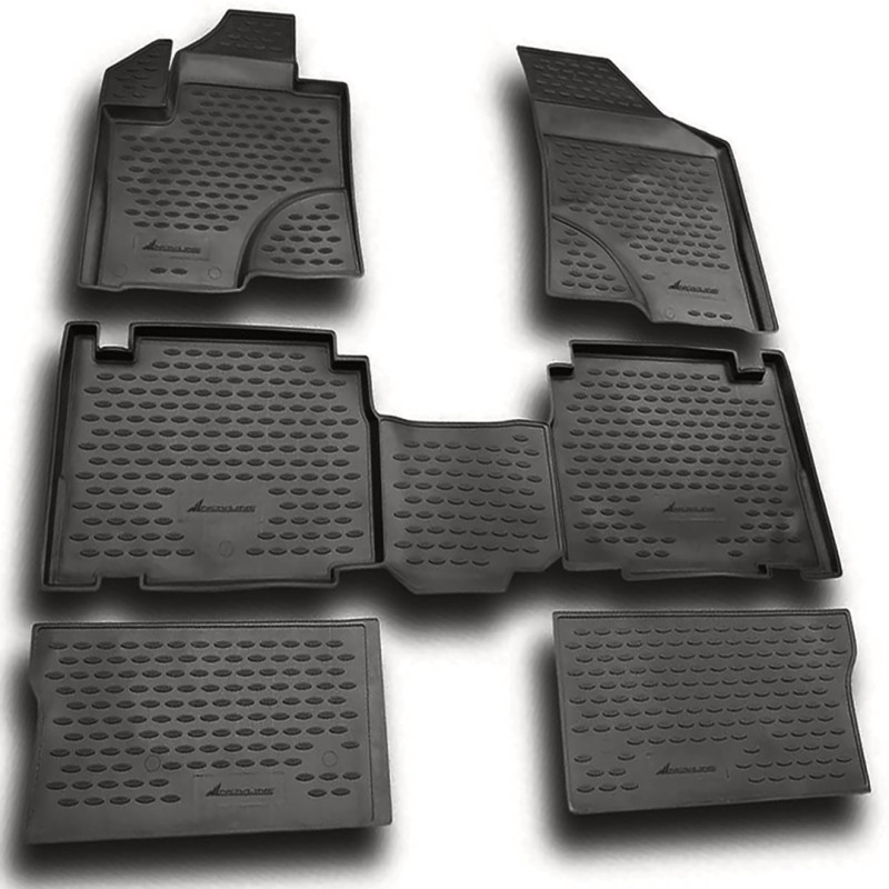 ΠΑΤΑΚΙΑ ΣΕ ΣΚΑΦΗ TPE ΛΑΣΤΙΧΟ ΓΙΑ HYUNDAI ix-55 2008-2015  ΣΕ ΑΝΘΡΑΚΙ ΣΚΟΥΡΟ ΓΚΡΙ ΧΡΩΜΑ NOVLINE - 6 ΤΕΜ.