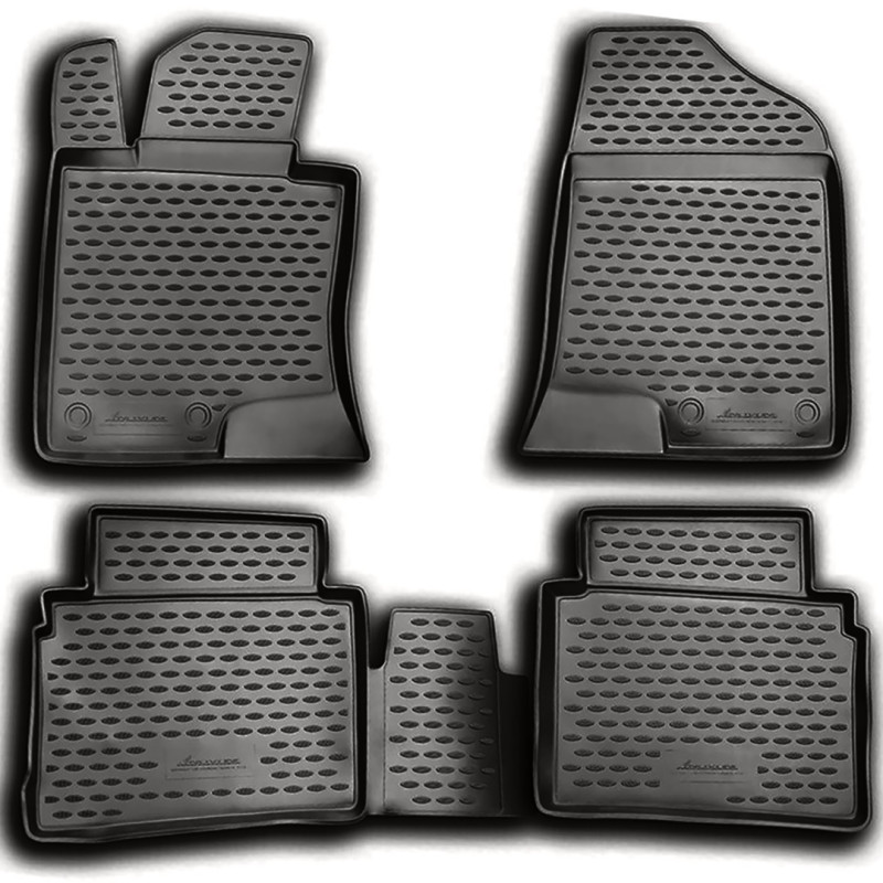 ΠΑΤΑΚΙΑ ΣΕ ΣΚΑΦΗ TPE ΛΑΣΤΙΧΟ ΓΙΑ HYUNDAI SONATA 2010+  ΣΕ ΑΝΘΡΑΚΙ ΣΚΟΥΡΟ ΓΚΡΙ ΧΡΩΜΑ NOVLINE - 4 ΤΕΜ.