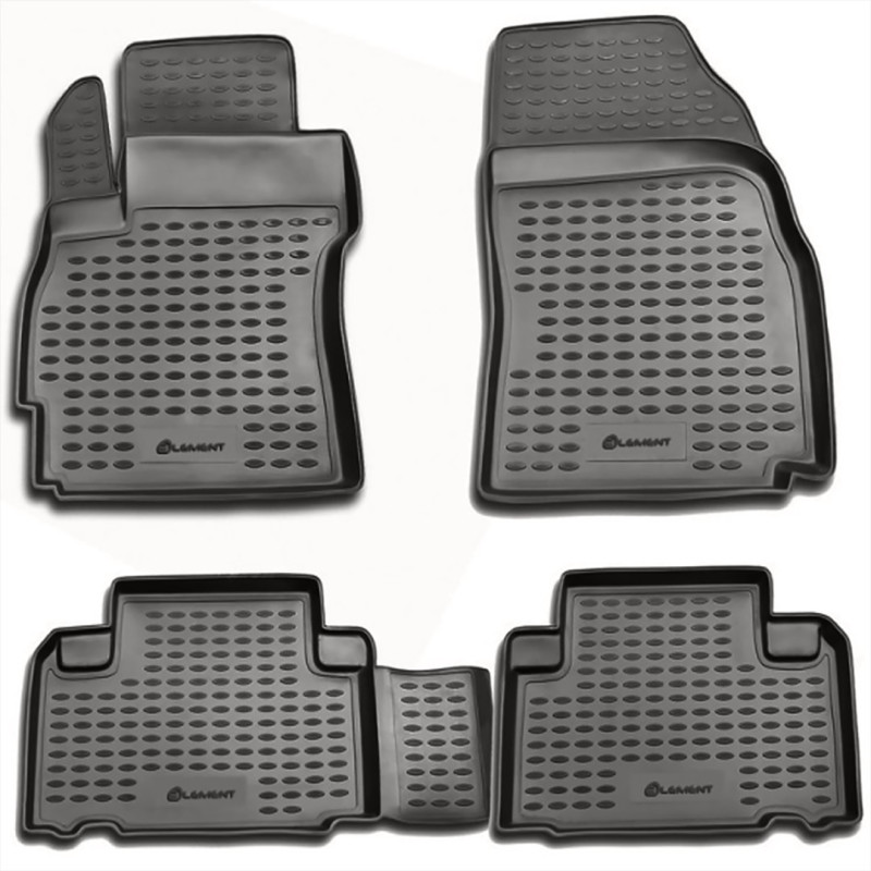 ΠΑΤΑΚΙΑ ΣΕ ΣΚΑΦΗ TPE ΛΑΣΤΙΧΟ ΓΙΑ MAZDA 5 2005-2010  ΣΕ ΑΝΘΡΑΚΙ ΣΚΟΥΡΟ ΓΚΡΙ ΧΡΩΜΑ NOVLINE - 4 ΤΕΜ.