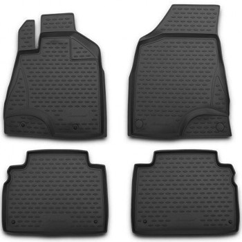 ΠΑΤΑΚΙΑ ΣΕ ΣΚΑΦΗ TPE ΛΑΣΤΙΧΟ ΓΙΑ NISSAN NP300 2008+  ΣΕ ΑΝΘΡΑΚΙ ΣΚΟΥΡΟ ΓΚΡΙ ΧΡΩΜΑ NOVLINE - 4 ΤΕΜ.