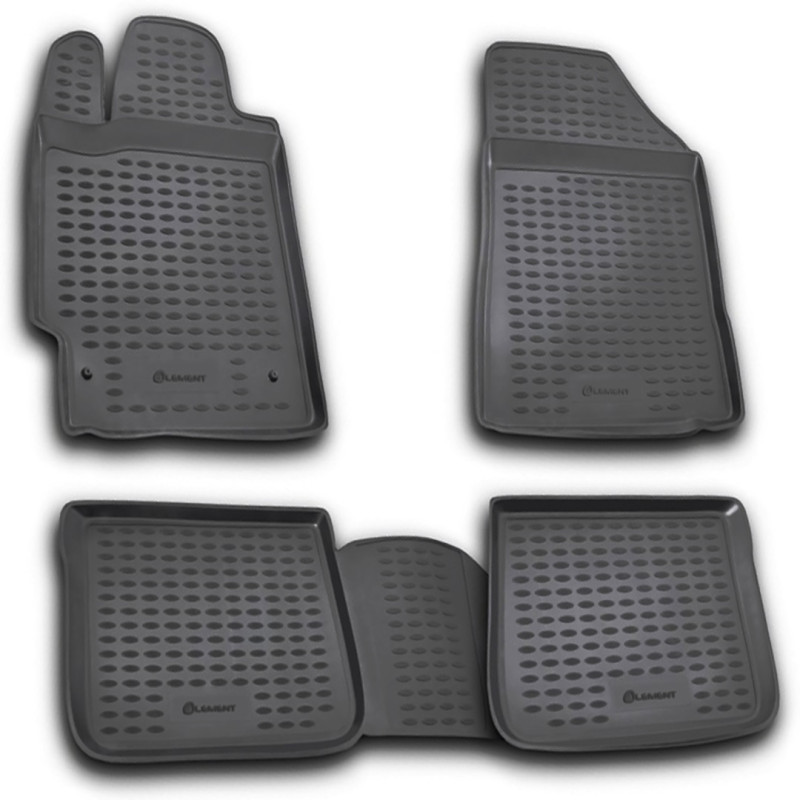 ΠΑΤΑΚΙΑ ΣΕ ΣΚΑΦΗ TPE ΛΑΣΤΙΧΟ ΓΙΑ TOYOTA CAMRY 07/2006-2011  ΣΕ ΑΝΘΡΑΚΙ ΣΚΟΥΡΟ ΓΚΡΙ ΧΡΩΜΑ NOVLINE - 4 ΤΕΜ.