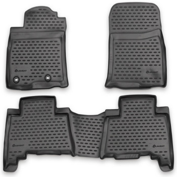 ΠΑΤΑΚΙΑ ΣΕ ΣΚΑΦΗ TPE ΛΑΣΤΙΧΟ ΓΙΑ TOYOTA LANDCRUISER 150 2013-2015  ΣΕ ΑΝΘΡΑΚΙ ΣΚΟΥΡΟ ΓΚΡΙ ΧΡΩΜΑ NOVLINE - 4 ΤΕΜ.