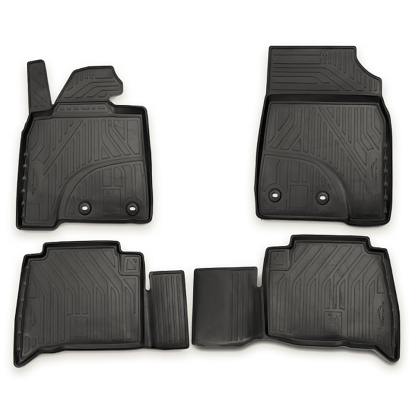 ΠΑΤΑΚΙΑ ΣΕ ΣΚΑΦΗ TPE ΛΑΣΤΙΧΟ ΓΙΑ TOYOTA LC200 2015+  ΣΕ ΑΝΘΡΑΚΙ ΣΚΟΥΡΟ ΓΚΡΙ ΧΡΩΜΑ NOVLINE - 4 ΤΕΜ.