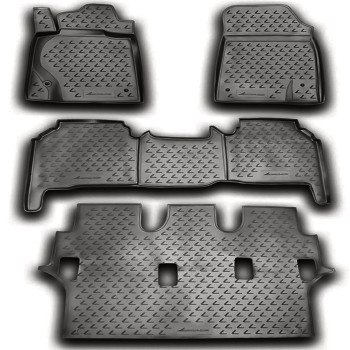 ΠΑΤΑΚΙΑ ΣΕ ΣΚΑΦΗ TPE ΛΑΣΤΙΧΟ ΓΙΑ LEXUS LX570 2007+  ΣΕ ΑΝΘΡΑΚΙ ΣΚΟΥΡΟ ΓΚΡΙ ΧΡΩΜΑ NOVLINE - 4 ΤΕΜ.