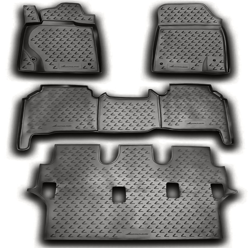 ΠΑΤΑΚΙΑ ΣΕ ΣΚΑΦΗ TPE ΛΑΣΤΙΧΟ ΓΙΑ LEXUS LX570 2007+  ΣΕ ΑΝΘΡΑΚΙ ΣΚΟΥΡΟ ΓΚΡΙ ΧΡΩΜΑ NOVLINE - 4 ΤΕΜ.