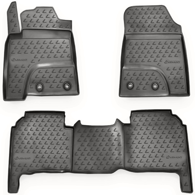 ΠΑΤΑΚΙΑ ΣΕ ΣΚΑΦΗ TPE ΛΑΣΤΙΧΟ ΓΙΑ LEXUS LX570 2012+  ΣΕ ΑΝΘΡΑΚΙ ΣΚΟΥΡΟ ΓΚΡΙ ΧΡΩΜΑ NOVLINE - 3 ΤΕΜ.