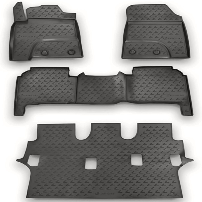 ΠΑΤΑΚΙΑ ΣΕ ΣΚΑΦΗ TPE ΛΑΣΤΙΧΟ ΓΙΑ LEXUS LX570 7ΘΕΣΙΟ 2012+  ΣΕ ΑΝΘΡΑΚΙ ΣΚΟΥΡΟ ΓΚΡΙ ΧΡΩΜΑ NOVLINE - 4 ΤΕΜ.