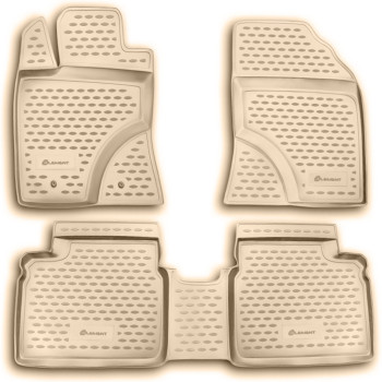 ΠΑΤΑΚΙΑ ΣΕ ΣΚΑΦΗ TPE ΛΑΣΤΙΧΟ ΓΙΑ TOYOTA AVENSIS 01/2009-2015  ΣΕ ΜΠΕΖ ΧΡΩΜΑ NOVLINE - 4 ΤΕΜ.