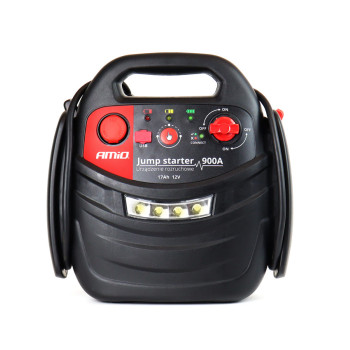Amio - ΕΚΚΙΝΗΤΗΣ ΜΠΑΤΑΡΙΑΣ STARTER 4 ΣΕ 1 17Ah 12V DC 300A (700A max) 250PSI ΜΕ ΚΟΜΠΡΕΣΕΡ ΑΕΡΑ / ΜΑΝΟΜΕΤΡΟ / 3 LED / 2 ΠΡΙΖΕΣ 12V / 1 ΘΥΡΑ USB 5V 2,1A SENA ΓΙΑ ΒΕΝΖΙΝΗ ΚΑΙ DIESEL - 1 ΤΕΜ. (02523/AM)