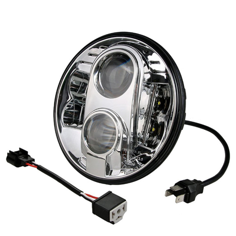 M-Tech - Στρογγυλό Φανάρι WHL101 CHROME 7'' με 8 Cree LED (XML-10W) 9-36V 6000-6500K σε Χρώμιο - 1 τεμ. (WHL101/MT)