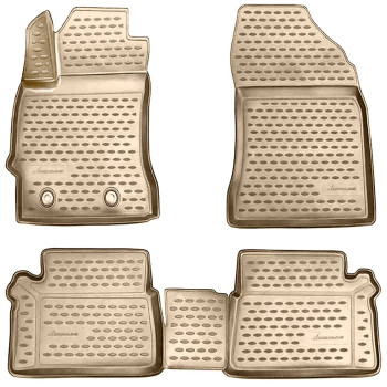 ΠΑΤΑΚΙΑ ΣΕ ΣΚΑΦΗ TPE ΛΑΣΤΙΧΟ ΓΙΑ TOYOTA AURIS 2013+  ΣΕ ΜΠΕΖ ΧΡΩΜΑ NOVLINE - 4 ΤΕΜ.